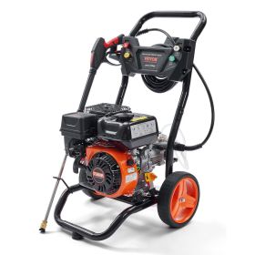 VEVOR Gas Pressure Washer, 3400 PSI 2.6 GPM, Gas Powered Pressure Washer with Aluminum Pump, Spray Gun and Extension Wand, 5 Quick Connect Nozzle