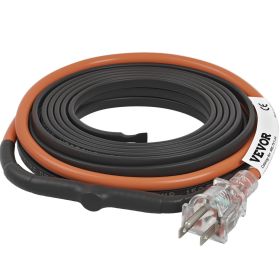 VEVOR Self-Regulating Pipe Heating Cable, 24-feet 5W/ft Heat Tape for Pipes Freeze Protection, Protects PVC Hose, Metal and Plastic Pipe from Fre