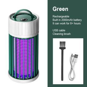 1pc Rechargeable Trend Pest Control Mosquitos Killing Machine Shock Mute Mosquito Killer Lamp Bedroom Mosquito Remover (Items: Recharge, Color: Green)