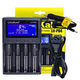 Lii-PD4 Lii-PD2 Lii-402 Lii202 Lii100 18650 Charger Universal Smart Charger for 26650 18650 21700 18500 AA AAA battery (Color: Lii-PD4 full set, Socket Standard: US)