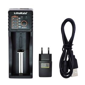 Lii-PD4 Lii-PD2 Lii-402 Lii202 Lii100 18650 Charger Universal Smart Charger for 26650 18650 21700 18500 AA AAA battery (Color: Lii-100 full set, Socket Standard: US)