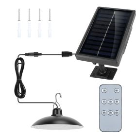 Solar Shed Lights Dimmable Timing Dusk To Dawn Sensor Hanging Lamp IP65 Waterproof Remote Control Pendant Light For Garden Patio (Lighting Color: White, Type: Single Head)